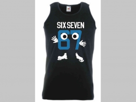 Six Seven 67  čierne p&aacute;nske tielko 100%bavlna Fruit of The Loom